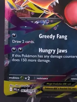 Pokemon TCG Mega Sharpedo ex 061/094 Phantasmal Flames Double Rare Pack Fresh NM - Image 5