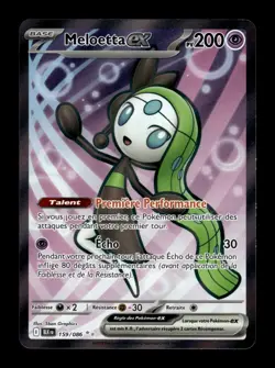 Carte Pokemon Meloetta EX 159/086 Foudre Noire Francais - Image 1
