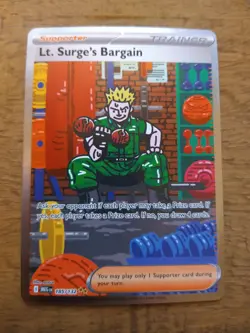 Lt. Surge's Bargain 185/132 - SIR - Mega Evolution Pokemon TGC - NM - Image 1