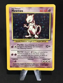 1999 WOTC Pokemon Mewtwo Base Set Holo 10/102 Rare *SavyCards* - Image 1