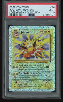 PSA 9 Jolteon Reverse Foil 2002 Pokemon Legendary 14/110 - Image 1