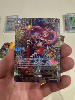 One Piece Perona - OP06-093 (SP) The Azure Sea's Seven Foil Custom Card - Image 1