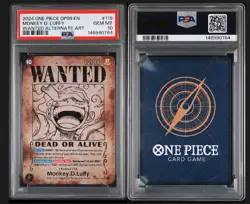 2024 One Piece OP-09 Luffy Gear 5 Wanted OP05-119 Alt Art PSA 10 Gem Mint - Image 3