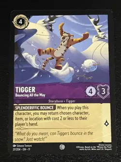 Disney Lorcana Winterspell Tigger - Bouncing All the Way 37/204 NM - Image 1