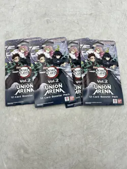 Demon Slayer TCG: Union Arena Vol.2 Kimetsu No Yaiba Sealed Blister Pack Of 4 - Image 1