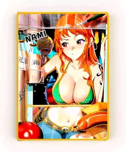 Waifu Anime Cards TCG | One Piece - Nami [ METAL CARD ] Sexy Anime Hentai Girl - Image 1