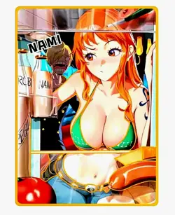 Waifu Anime Cards TCG | One Piece - Nami [ METAL CARD ] Sexy Anime Hentai Girl - Image 2