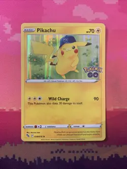 Pokemon Card Pikachu Pokemon GO Holo Rare 028/078 Near Mint - Image 1
