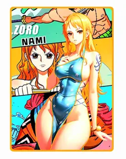Waifu Anime Cards TCG | One Piece - Nami [ METAL CARD ] Sexy Anime Hentai Girl - Image 2