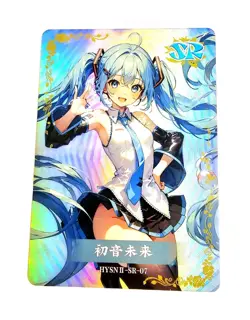 Flower Girl Waifu Card TCG | Miku Hatsune - Vocaloid | SR | HYSNII-SR-07 - Image 2