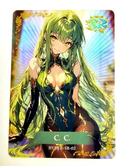 Flower Girl Waifu Card TCG | C. C. - Code Geass | SR | HYSNII-SR-02 - Image 2