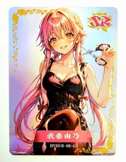 Flower Girl Waifu Card TCG | Yuno Gasai - Mirai Nikki | SR | HYSNII-SR-41 - Image 2