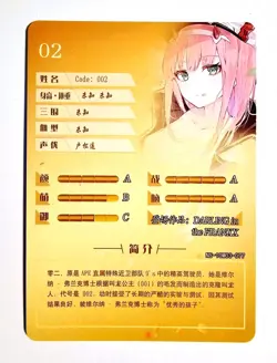 Goddess Story Waifu Card TCG | Zero Two - Code 002 - DARLING in the FRANXX | SSR - Image 3