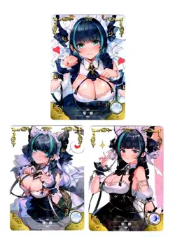 Goddess Story Waifu Card TCG | Cheshire - Azur Lane | CARD SET [ 3 cards ] - Image 1