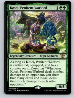 Magic the Gathering Kosei, Penitent Warlord Kamigawa: Neon Dynasty Commander MTG - Image 1