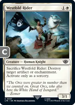 MTG Westfold Rider Lord of the Rings Common Creature Human Knight NM - Image 1