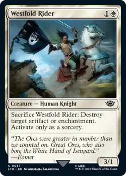 MTG Westfold Rider Lord of the Rings Common Creature Human Knight NM - Image 2