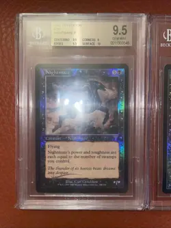 MTG Nightmare + Bellowing Fiend Seventh Edition Foil BGS Graded 9.5 NM - Image 2