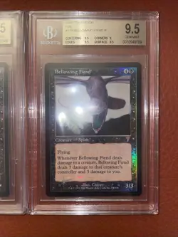 MTG Nightmare + Bellowing Fiend Seventh Edition Foil BGS Graded 9.5 NM - Image 3