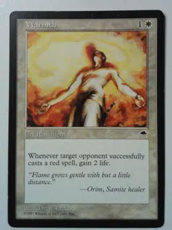 Warmth *Uncommon* Magic MtG x1 Tempest MP - Image 1