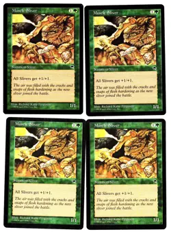Muscle Sliver - 1997 Tempest MTG Green Common Creature LP X 4 (E) - Image 1