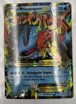 M Swampert EX Mega Promo XY87 XY Holo 220HP Strongarm Impact Pokemon Card - Image 1