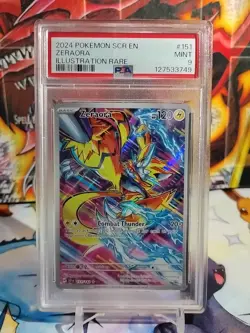 Pokemon Zeraora Illustration Rare 151/142 Stellar Crown PSA 9 MINT - Image 1