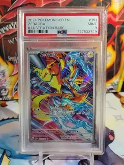 Pokemon Zeraora Illustration Rare 151/142 Stellar Crown PSA 9 MINT - Image 2