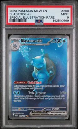 Blastoise Ex Pokemon Mew En-151 200 NM PSA 9 - Image 1