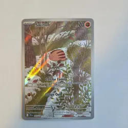 Pokemon Swinub Illustration Rare Holo SV09: Journey Together 165/159 70 HP 2025 - Image 1