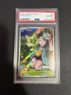 PSA 10 Simplified Chinese Gem pack Exclusive Sprigatito 0109/09 CBB1C Pokemon - Image 1
