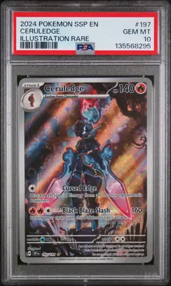 2024 Pokemon Ssp En-Surging Sparks #197 Ceruledge Illustration Rare PSA 10 - Image 1
