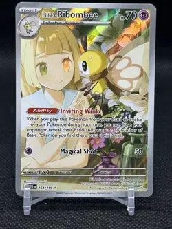 Lillie's Ribombee 164/159 Sv09: Journey Together Holo NM! Pokemon TCG - Image 1