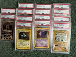 PSA Graded Vintage Pokemon Card Lot(1999–2002)Base Set,Fossil Set - Image 1