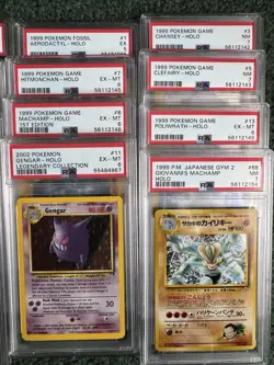 PSA Graded Vintage Pokemon Card Lot(1999–2002)Base Set,Fossil Set - Image 2