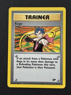 Pokemon Koga Trainer Gym Challenge Rare 106/132 Regular Wizards 2000 - Image 1