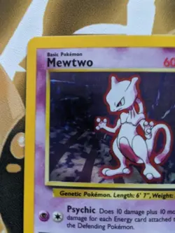 Mewtwo 10/102 Base Set Holo 1999 WOTC Unlimited NM Pokemon Card - Image 2