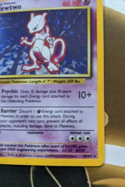 Mewtwo 10/102 Base Set Holo 1999 WOTC Unlimited NM Pokemon Card - Image 4