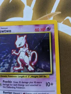 Mewtwo 10/102 Base Set Holo 1999 WOTC Unlimited NM Pokemon Card - Image 5