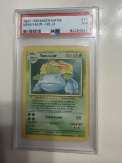 Pokemon Venusaur Holo PSA 7 NM Unlimited Base Set 1999 WOTC 15/102 - Image 1