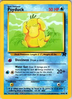 Psyduck 65/82 Team Rocket Pokemon MP Unlimited - Image 1