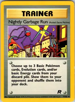 Nightly Garbage Run (Rocket's Secret ) 77/82 Team Rocket Pokemon NM Unlimited - Image 1