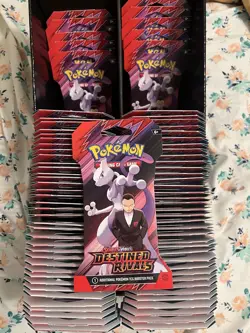 83 sleeved Pokemon Scarlet & Violet Destined Rivals packs. - Image 1