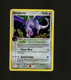 Pokemon TCG EX Legend Maker Set Aerodactyl 1/92 Holo Rare MP 2006 - Image 1