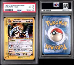 2003 POKEMON SKYRIDGE 150/144 KABUTOPS-HOLO PSA 8 - Image 3