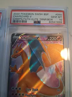 Pair of PSA 10 Charizards — 2020 Pokemon SWSH — Champions Path — Charizard V - Image 5