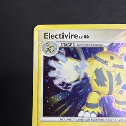 2007 Pokemon TCG Diamond Pearl Electivire Holo Rare 3/130 HOLO BLEED ERROR NM/LP - Image 2