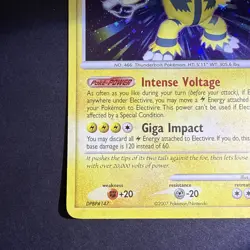 2007 Pokemon TCG Diamond Pearl Electivire Holo Rare 3/130 HOLO BLEED ERROR NM/LP - Image 3