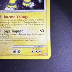 2007 Pokemon TCG Diamond Pearl Electivire Holo Rare 3/130 HOLO BLEED ERROR NM/LP - Image 4