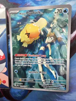 Pokemon Misty's Psyduck 193/182 Destined Rivals Full Art Holo Illustration Rare - Image 4